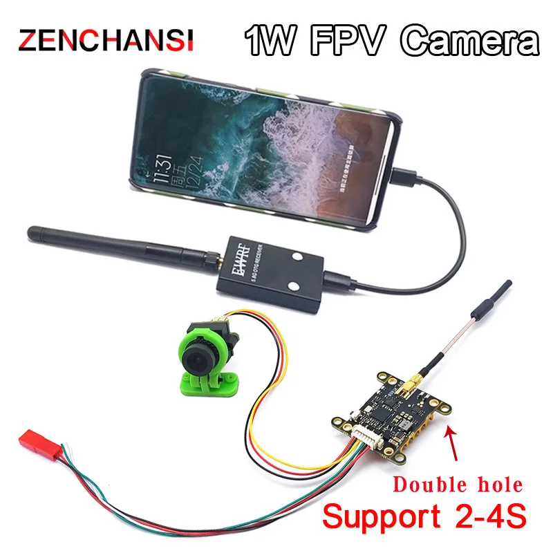 جاهز للاستخدام جهاز استقبال EWRF الجديد FPV قاذفة تناظرية لنقل الفيديو + جهاز إرسال 300 ميجاوات/600 ميجاوات/1000 ميجاوات + كاميرا CMOS1000TVL لـ RC