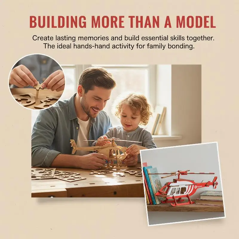 3D DIY Wood Puzzle Military Tank Vehicle Model Set Creative Assembled Brain Teaser Puzzle for Adults Kids Family Game