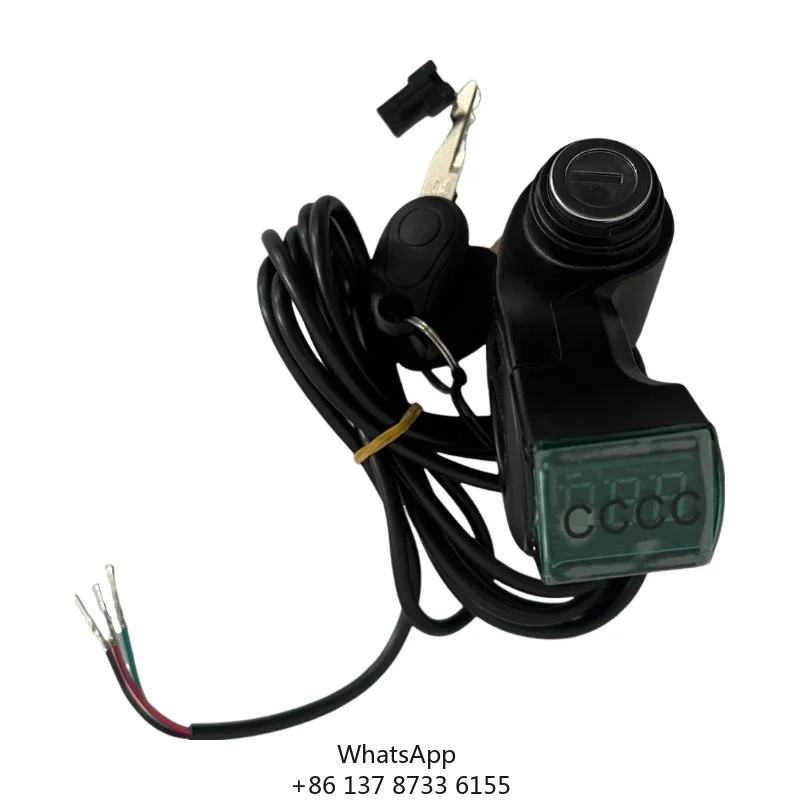 Electric Scooter Part Digital Battery Voltage Display Switch Power Key Lock Scooter Battery Display
