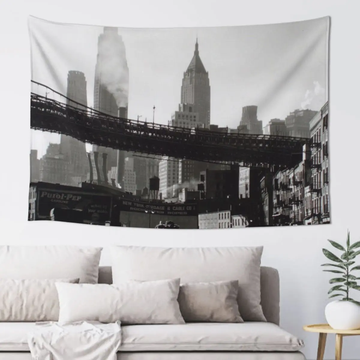 

NYC. 1935. Berenice Abbott Tapestry Wall Decorations Wall Hangings Decoration Wall Coverings Tapestry