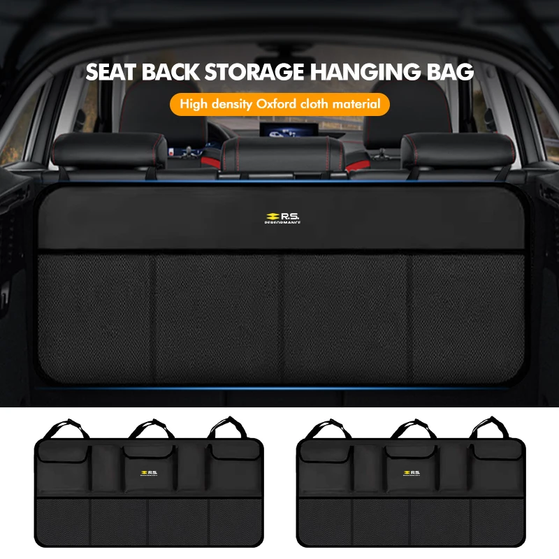 Multi-Pocket Car Trunk Organizer Hanging Rear Seat Back Net For Renaul Arkana Captur Twingo Talisman RS Line Logan Duster