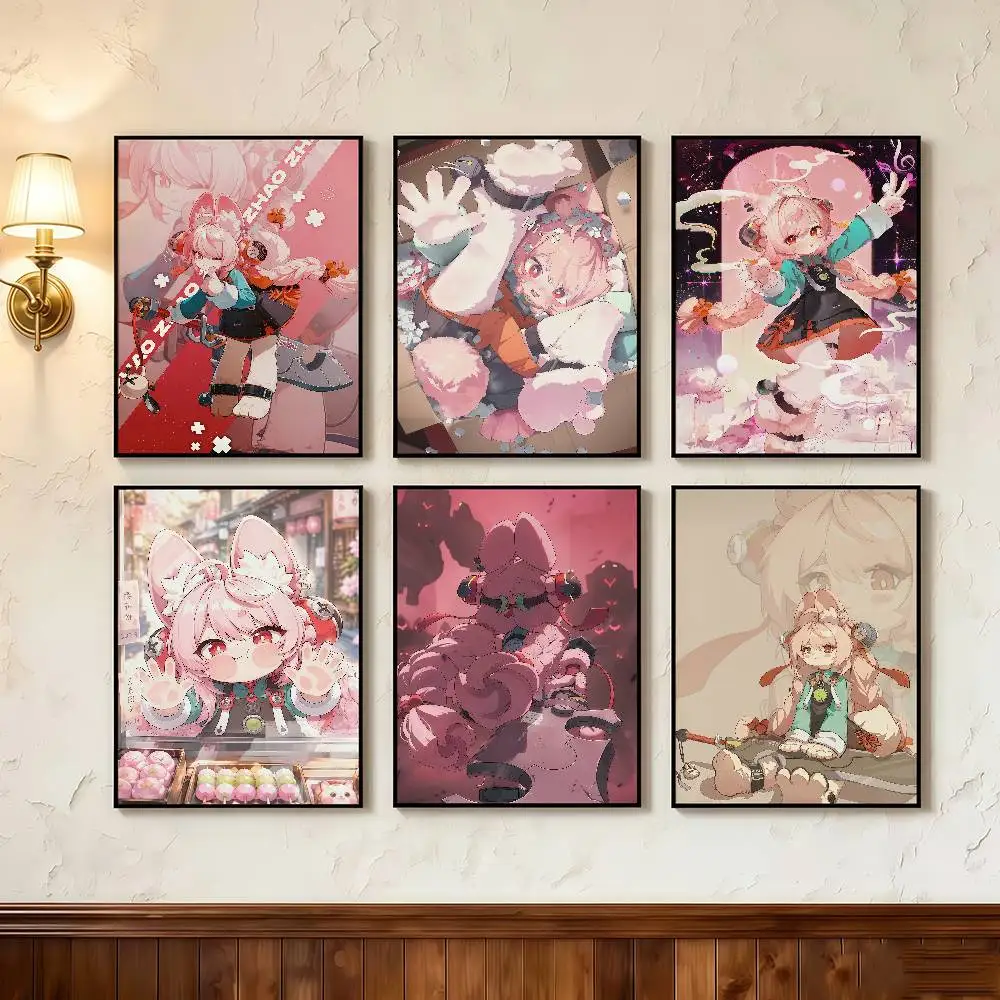 Zenless Zone Zero Zhao Poster Self-adhesive Art Waterproof Paper Sticker Coffee House Bar Room Wall Decor