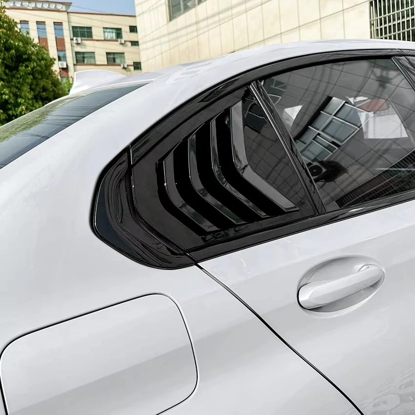 

PAIR Rear Window Louvers For BMW 3 Series G20 320i 325i 330i 2019-2023 Sedan Side Vent Shutter Cover Sticker