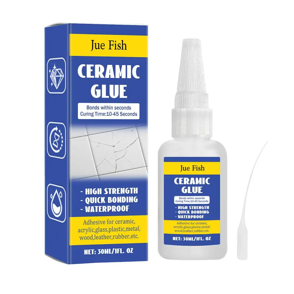 30ml Ceramic Glue For Porcelain Pottery Repair Instant Strong Adhesive Glue For Crack Chip Ceramic Bathroom Floor Ceramic Repair