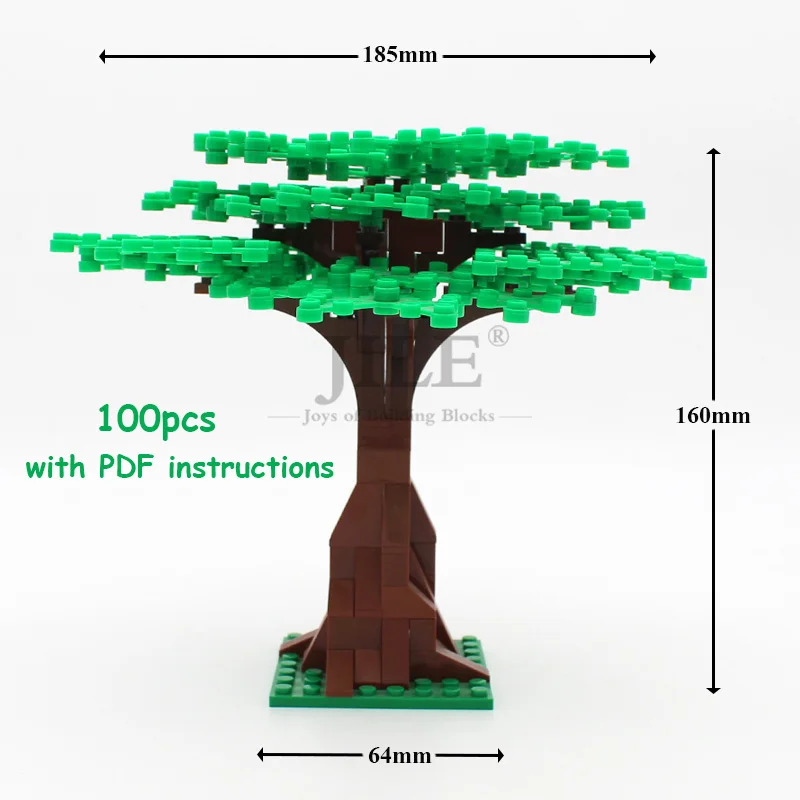 MOC DIY Building Blocks Bricks Jungle Garden Plant Tree Courtyard Compatible City Street View Accessories Construction Toys