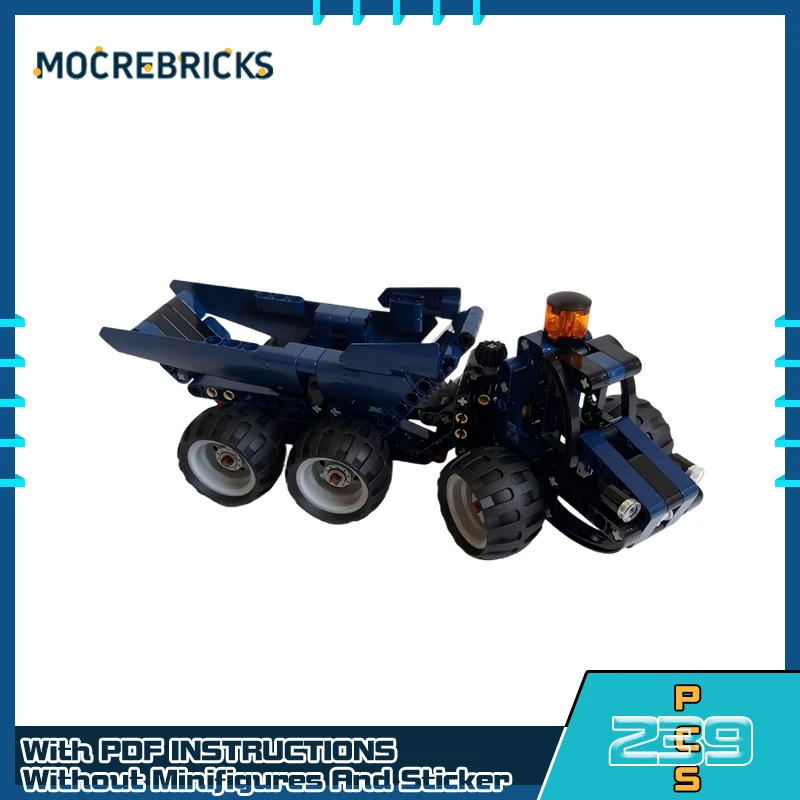 MOC Urban Advanced Building Blocks Custom RC Dump Truck Model Engineering Vehicle DIY Technology Children's Bricks Toys Kits