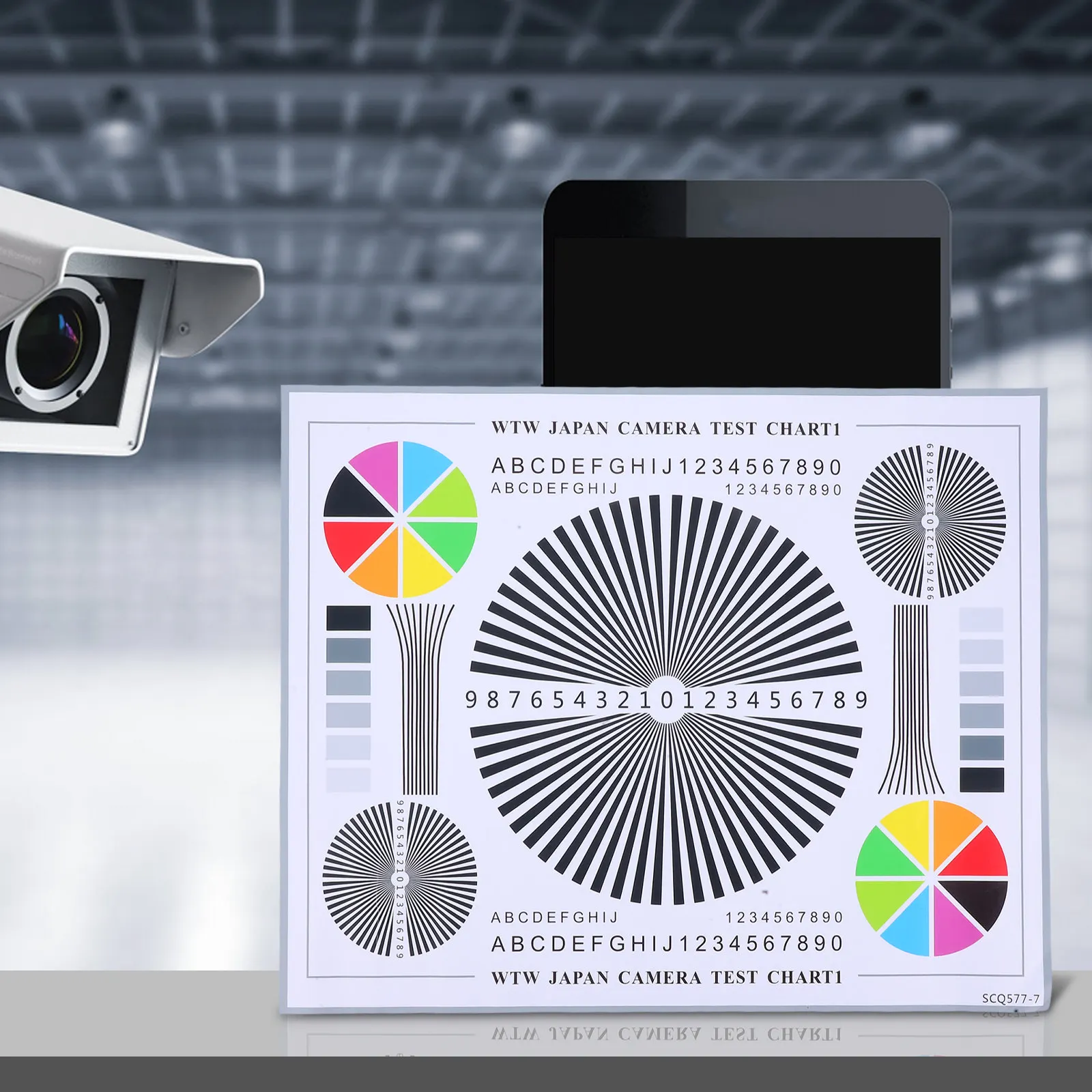 Color Wheel Chart Lens Test Alignment Test Chart Security Camera Calibration Tool Mounting Accessories Focus Testing for Cctv