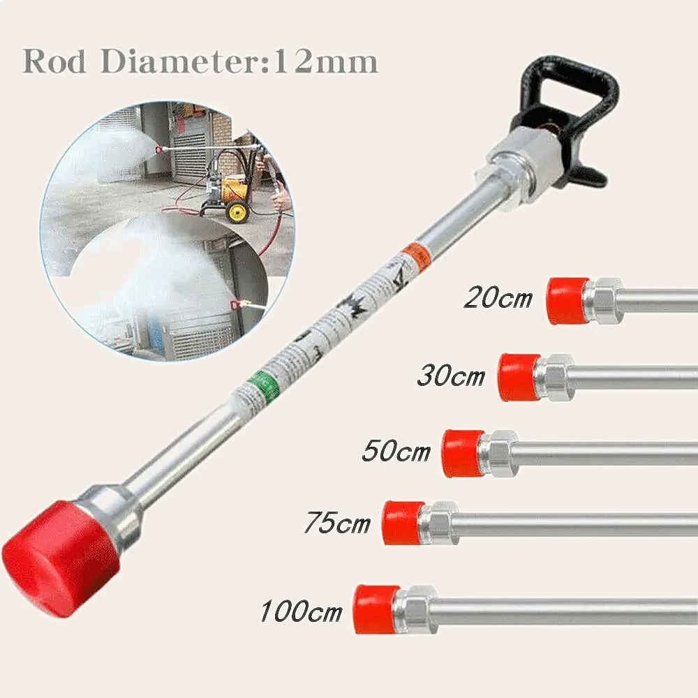 20/30/50/75/100cm Airless Paint Sprayer Extension Rod Aluminum Alloy Universal Tip