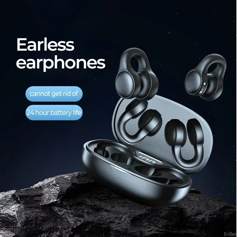 TWS X58 Wireless Bone Conduction Headphones Bluetooth 5.3 Earphones Waterproof Sports Earbuds Earring Ear Hook With Mic Headset