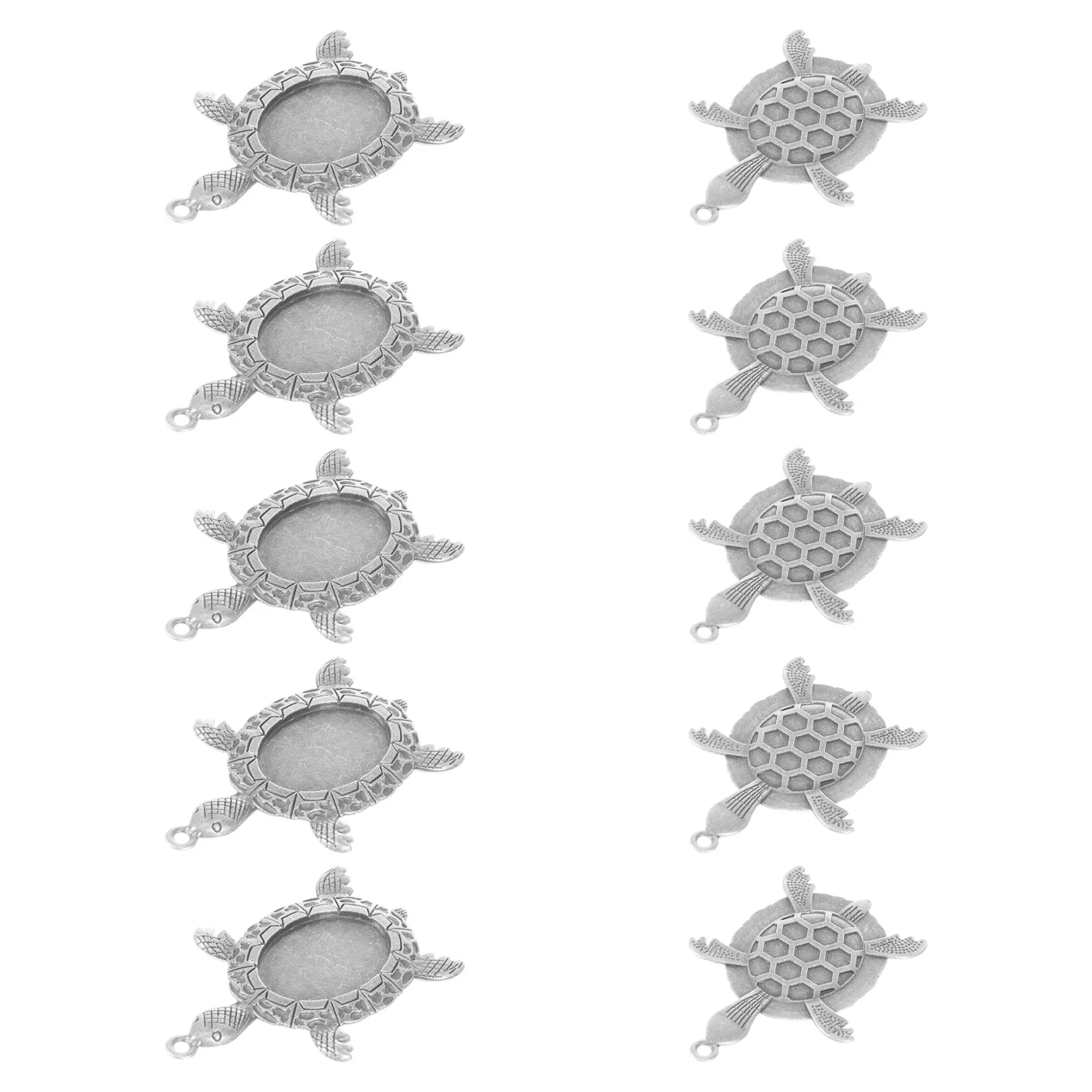 

10Pcs Jewelry Gems Bases Rustproof Sea Turtle Necklace Pendant Settings DIY Jewelry Making Accessories Unique Gift