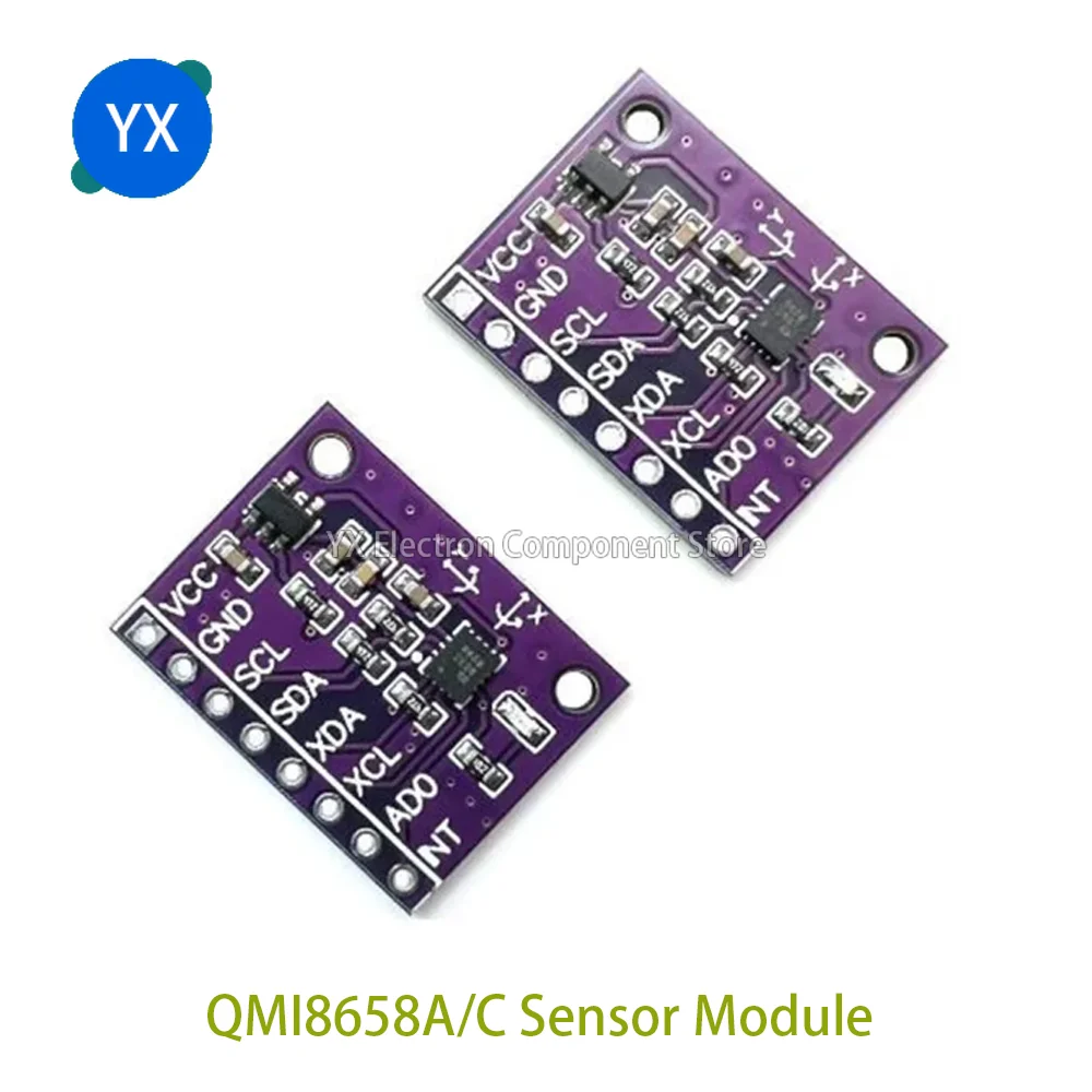 10pcs QMI8658 Sensor Module Compatible with BMI160 6-Axis Gyro Evaluation Board 6DFO, Replaces MPU6050