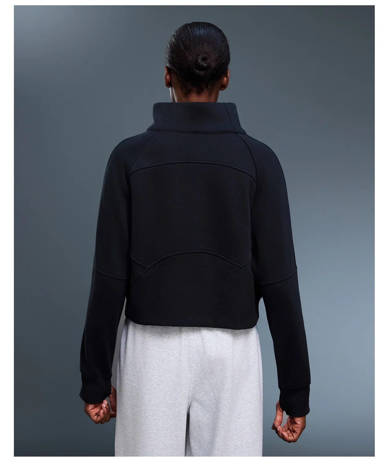 SHINBENE Sporty Sweatshirt with Fleece Lining, Half-open Zipper, High-neck Pullover Hooded Jacket As An Outer Layer for Warmth