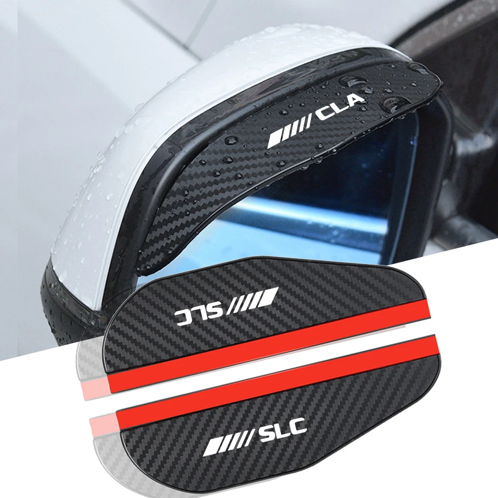 2pcs car Rearview mirror Carbon fiber Rain car for Mercedes Benz AMG CLA CLK CLS GLA GLB GLC GLE GLK GLS GTS SLC SLK Auto