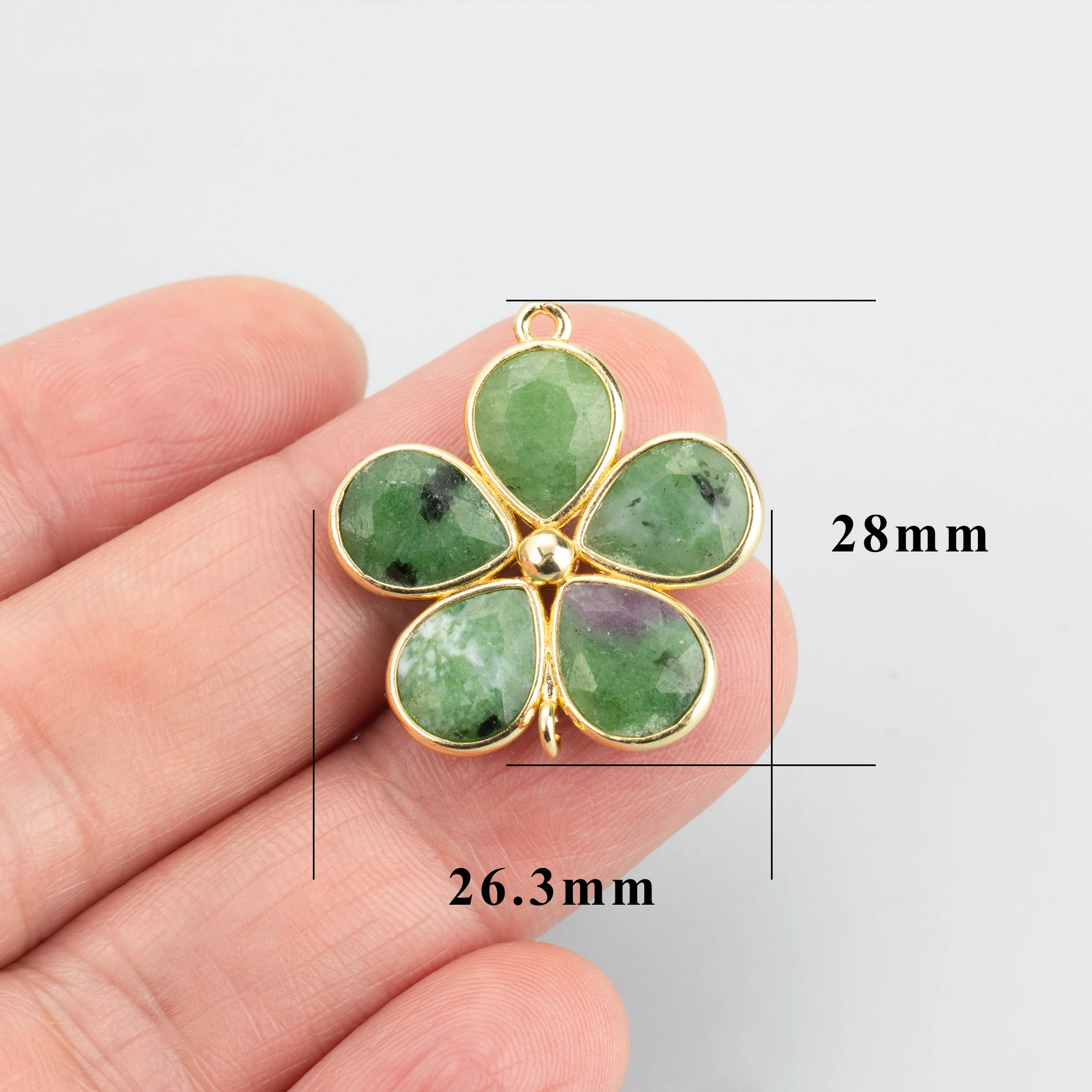 GUFEATHER,one piece/lot,MH97,jewelry accessories,18k gold plated,natural stone,charms,flower shape,jewelry making,diy pendants