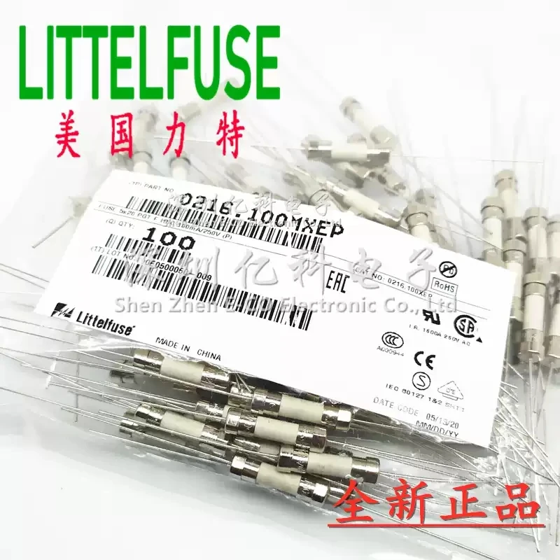 0216.100mxep Lite 5 * 20 fast melting fuse tube F100mAH250VP F100mA/250V with feet