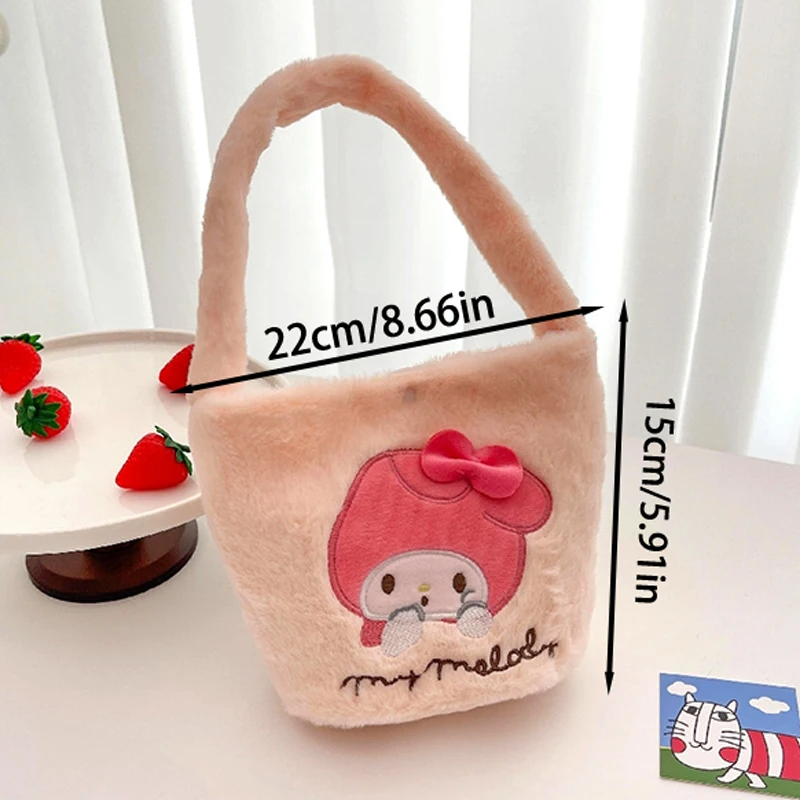 1 шт. Sanrio плюшевая сумка мультяшная Мелодия Hello Kitty сумка-мешок Kuromi Cinnamoroll сумка для ланча сумка для хранения