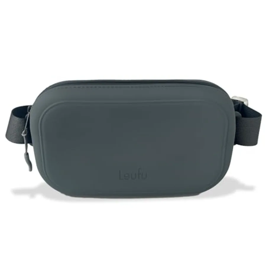 

Soft-Touch Silicone Water-Resistant Fanny Pack/Sling Bag Lightweight Crossbody Waist Bag for Everyday Essentials Rainy Days Tra