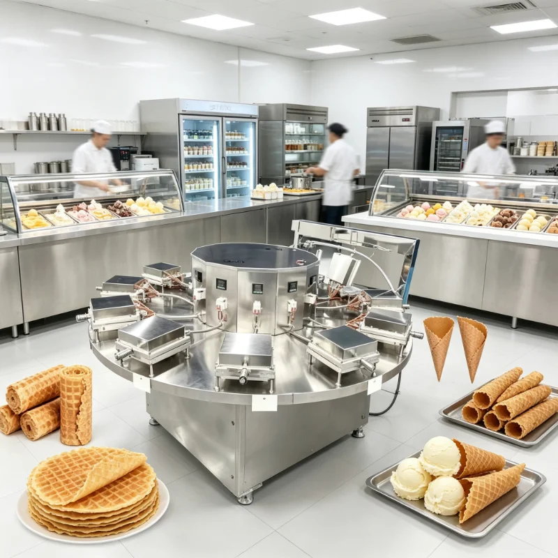 Commercial Soft Wafer Production Line Custom Waffle Forming Machine Automatic Biscuit Snack Waffle Maker