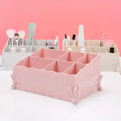 Cosmetic Storage Box High Durability ABS Multi-Grids Makeup Brush Container Pen Basket Desktop Sundries Storage Box