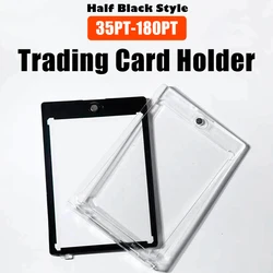 35-180PT Black Magnetic Trading Card Holders, UV Protect For Sports Game Cards, 100PT 130PT 180PT Material Jersey Card Case