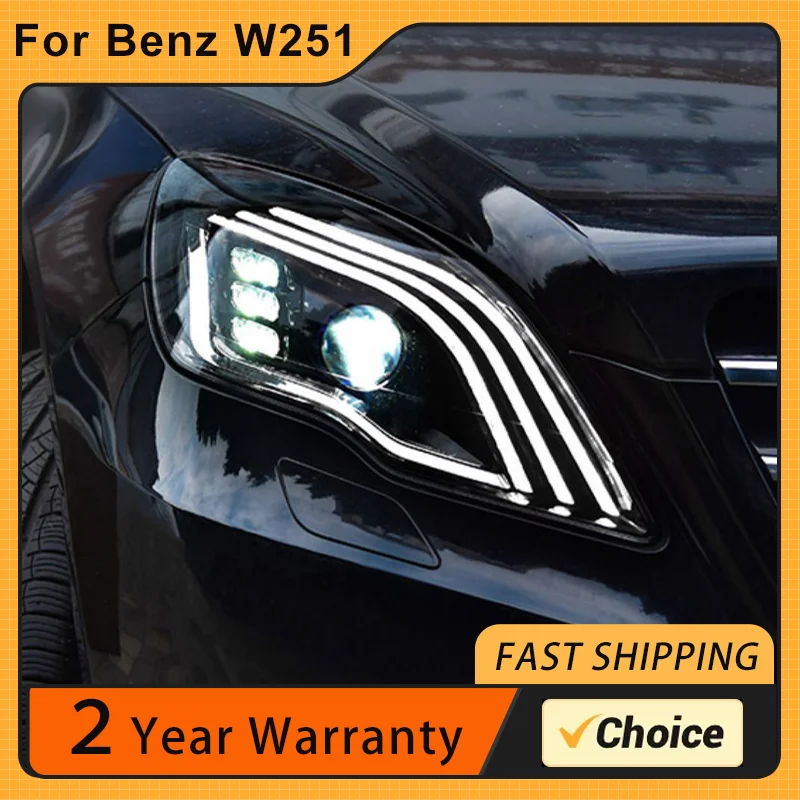 

Head Lamp for Benz R Class LED Headlight 2010-2017 Headlights W251 R300 R350 DRL Turn Signal High Beam Angel Eye Projector