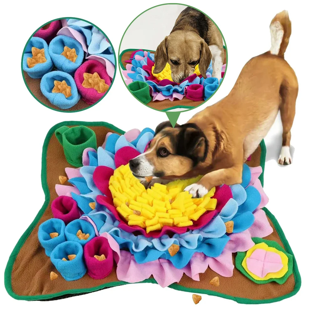 Pet Snuffle Feeding Mat Pet Dog Snuffle Mat Dog Training Pad for Cats Dogs Portable Travel Use for Slow Eating & Smell Training