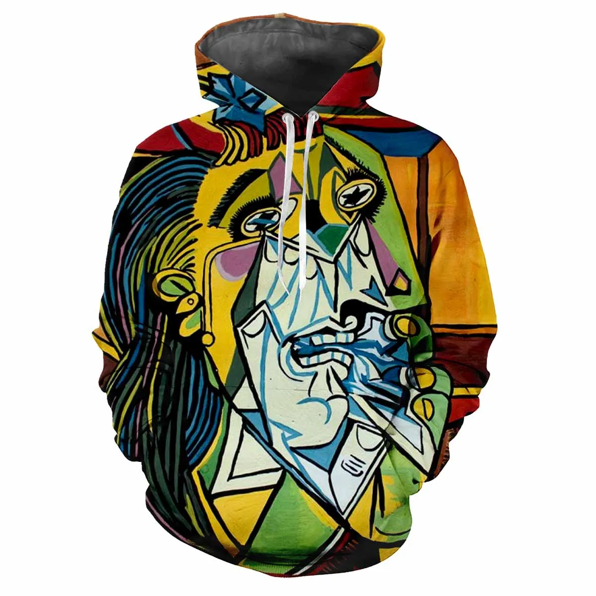 New Picasso's Famous Painting 3D Harajuku Print Fashionable And Personalized Street Art Hip-Hop Avant-garde Hoodie For Men Women