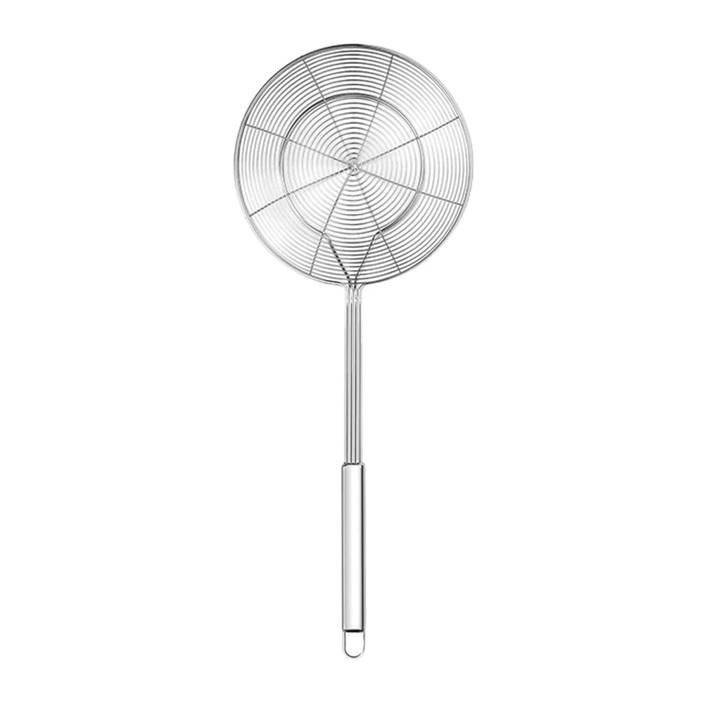 

Stainless Steel Colander Scoop Frying Strainer Oil Filter Hot Pot Slotted Spoon Food Serving Strainer Lightweight Design