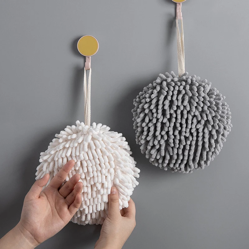 Hängendes Handtuch, schnell trocknend, super saugfähige Mikrofaser-Handtücher für Küche, Badezimmer, Wischtuch, Schwamm, trockene Hände, Wischtuch, Ball
