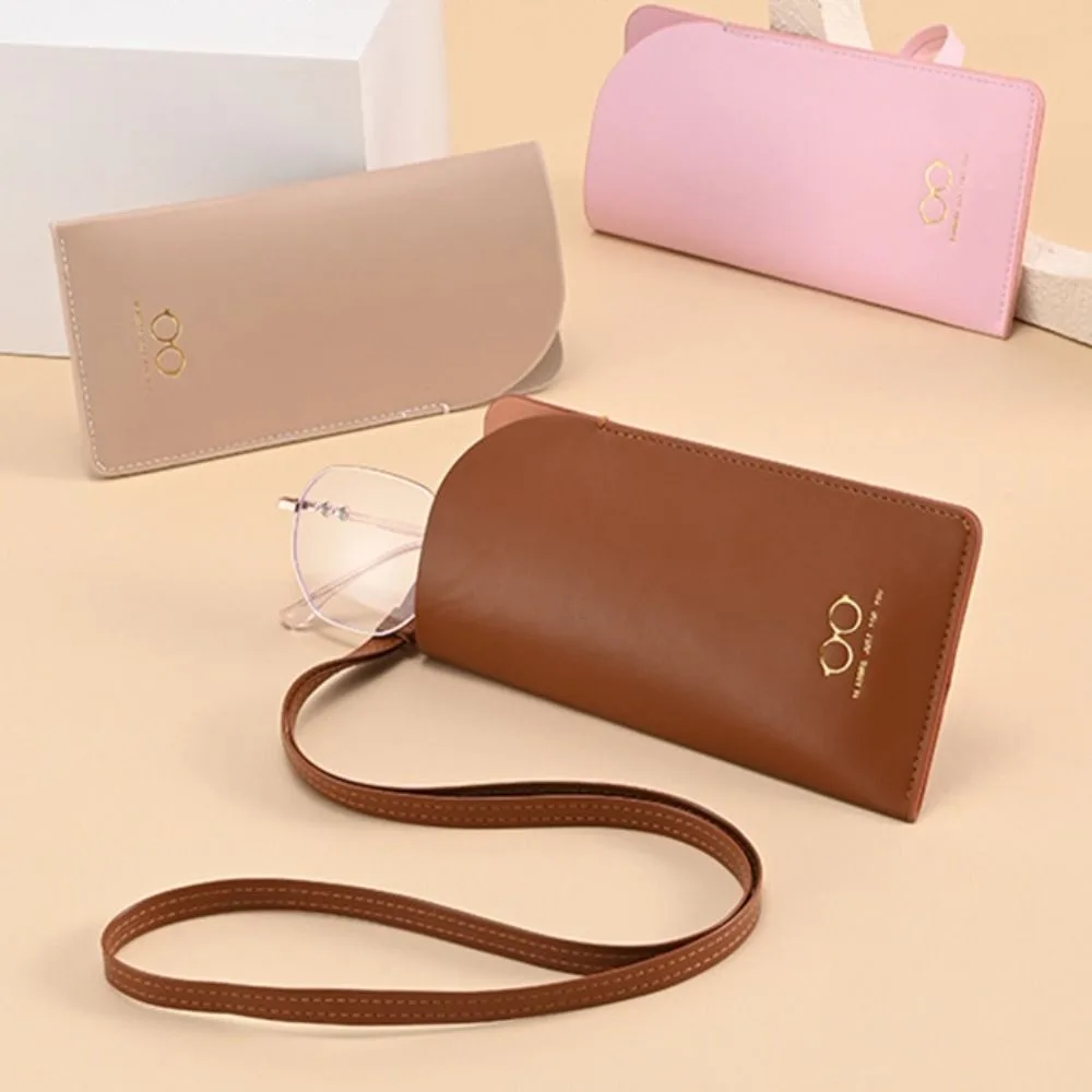 

Glasses Case Women Leather Soft Glasses Bag Fashion Portable Sunglasses Box Bag Accessories Solid Eyewear Protector Case Pouch