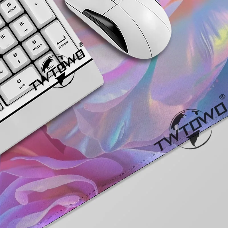 Mouse Pad Colorful Flowers Gaming XL New Computer Large Mousepad XXL Playmat Natural Rubber Non-Slip Carpet Desktop Mouse Pad