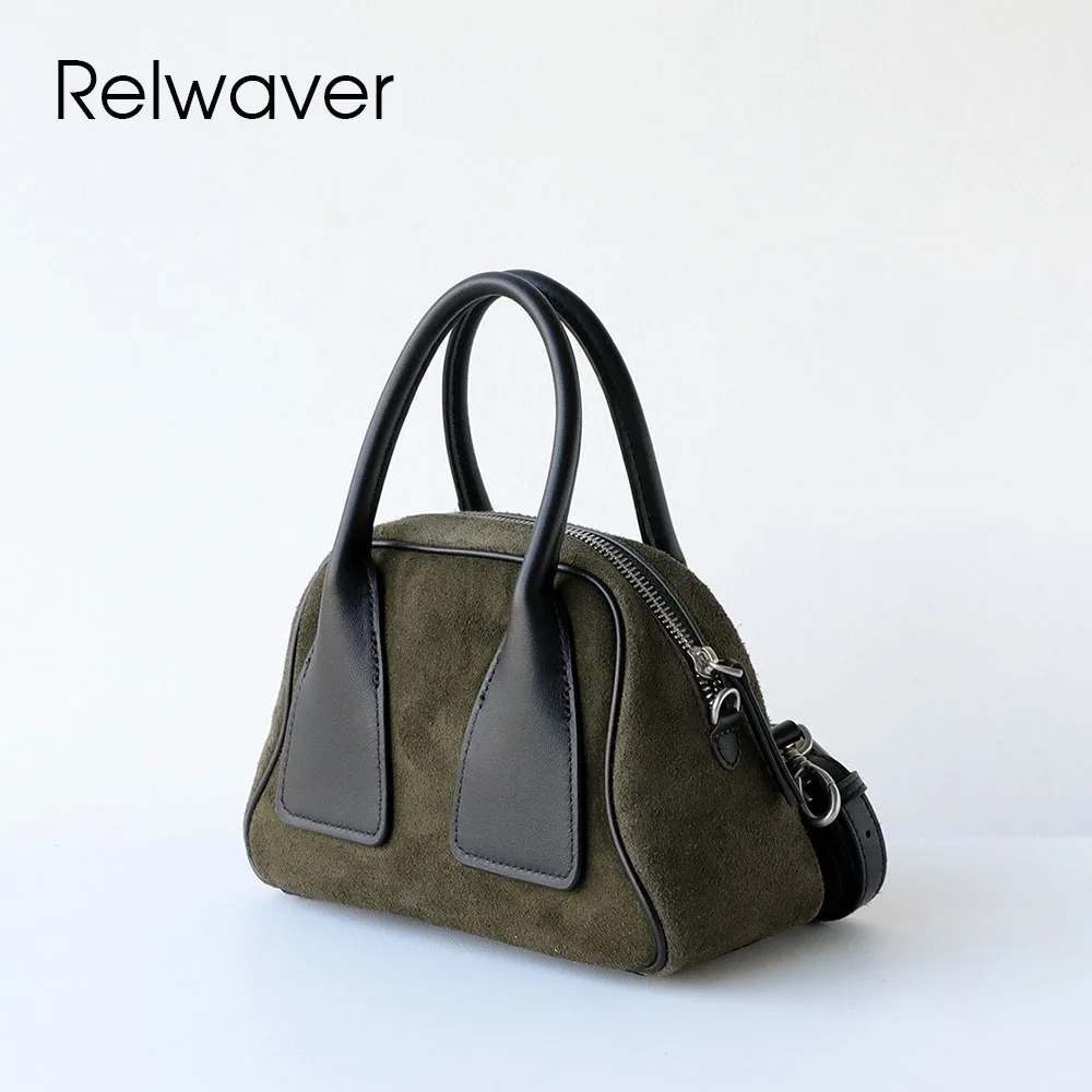 حقيبة يد صغيرة من جلد البقر من Relwaver حقيبة كتف عصرية لربيع وصيف 2026 حقيبة كروس متعددة الاستخدامات حقيبة بولينج أنيقة حقيبة حفلات