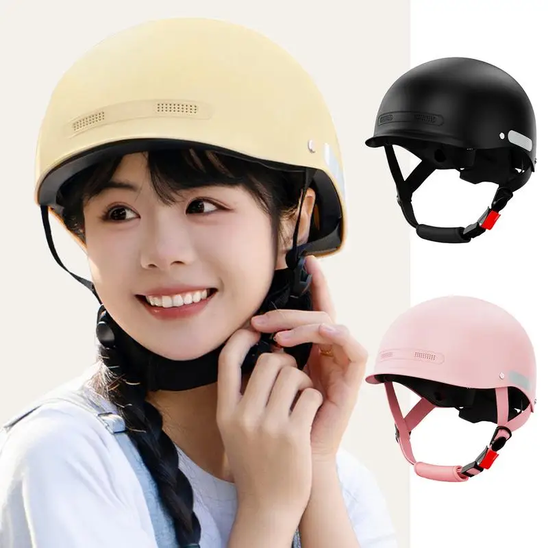 Motorcycle Helmet Bike Bicycle Baseball Caps Half Helmet Scooter MTB Cycling Safety Hard Hat Adults Riding Protect Equipment