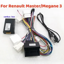 Car 16 Pin Audio Wiring Harness With Canbus Box For Renault Megane 3 Koleos/Fluence /Master Car Stereo Installation Wire Adapter
