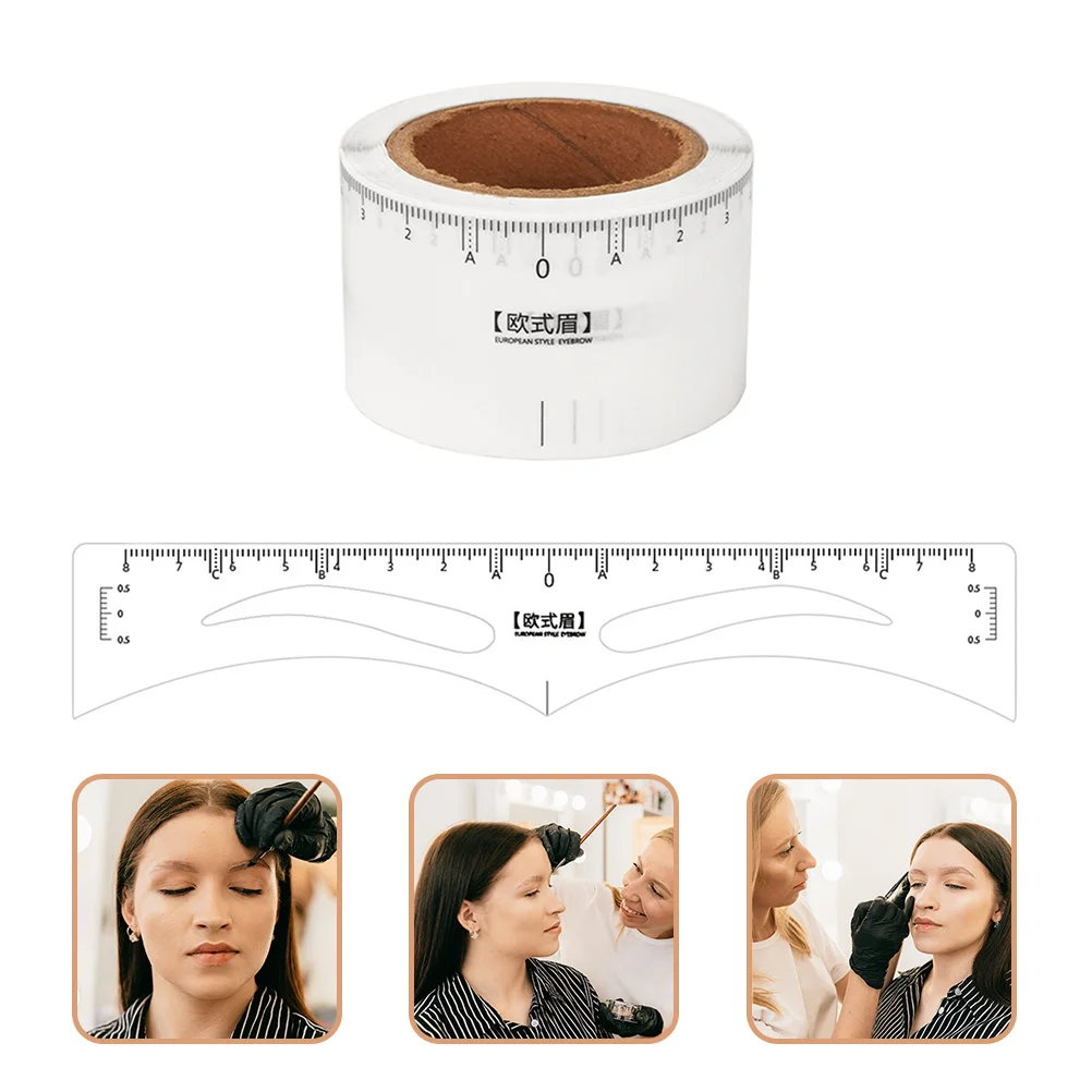 

50pcs Eyebrow Shaper Positioning Ruler For Women Measurement Tool Brow Mapping Tattoo Accessories Makeup Eyebrow Mapper Leveling