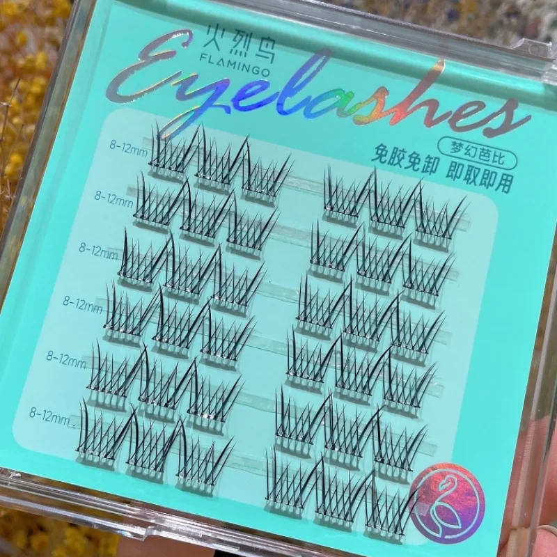 

~Glue-free false eyelashes, natural simulation single-cluster segmented end-of-eye elongated fairy hair sunflower