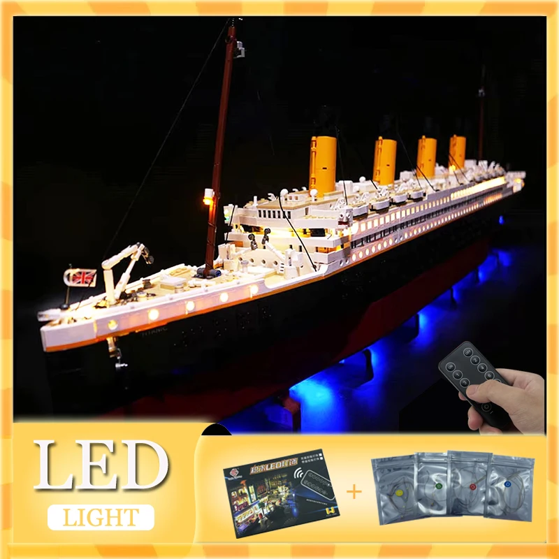 Rc Diy Led Light Kit Voor Lego 10294 Titanic Collectible Mal Schip Bouwsteen Set (Alleen Led Licht, Zonder Blokken Model)