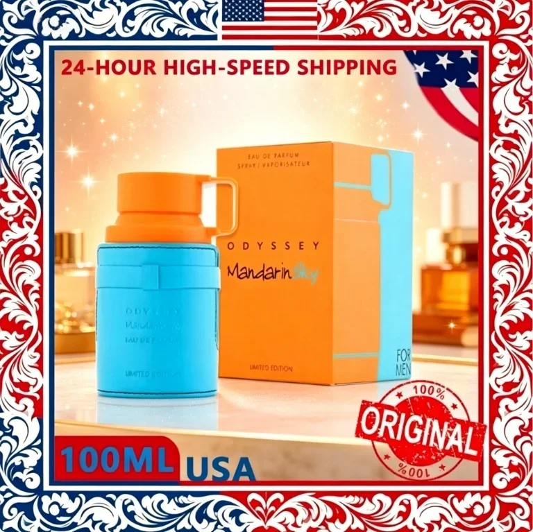 

Hot Mandarin Sky Limited Edition for Men EDP 100ml (3.4oz) – Original Arabic Perfume Spray, Long Lasting Citrus Fragrance