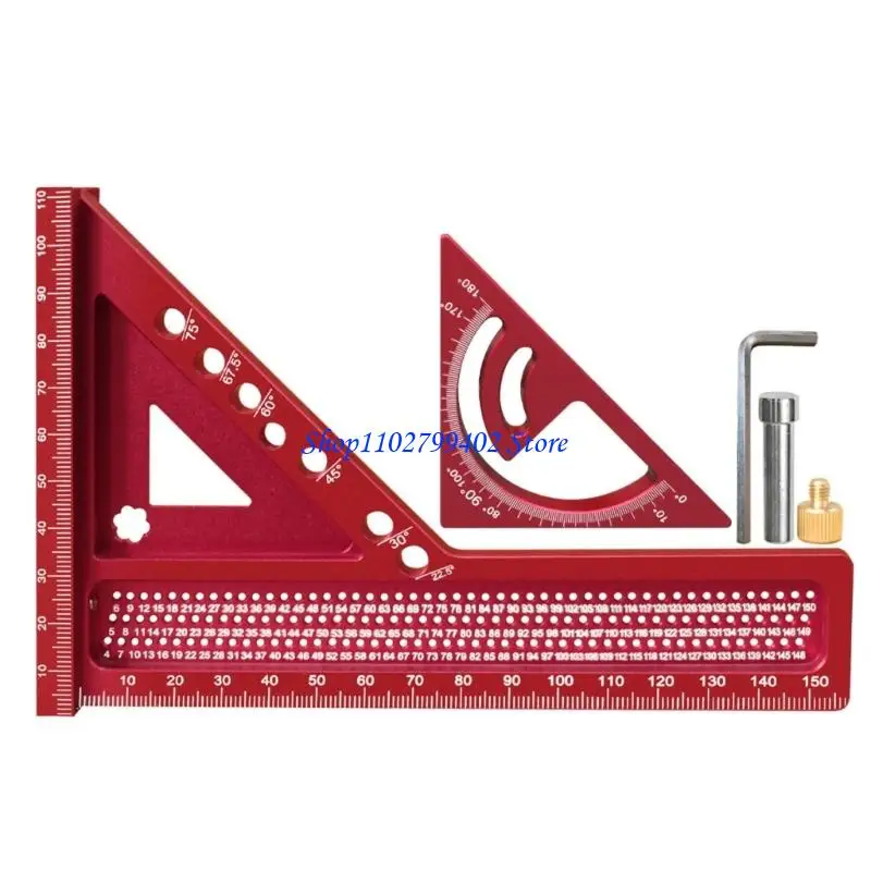 547F MultiAngle Measuring Ruler Triangle Scale Ruler Integrated Straightedge