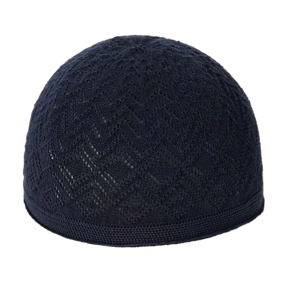 New Stretchy Prayer Hat Breathable Soft Beanie Hat Durable Simple Men Knitted Cap Daily