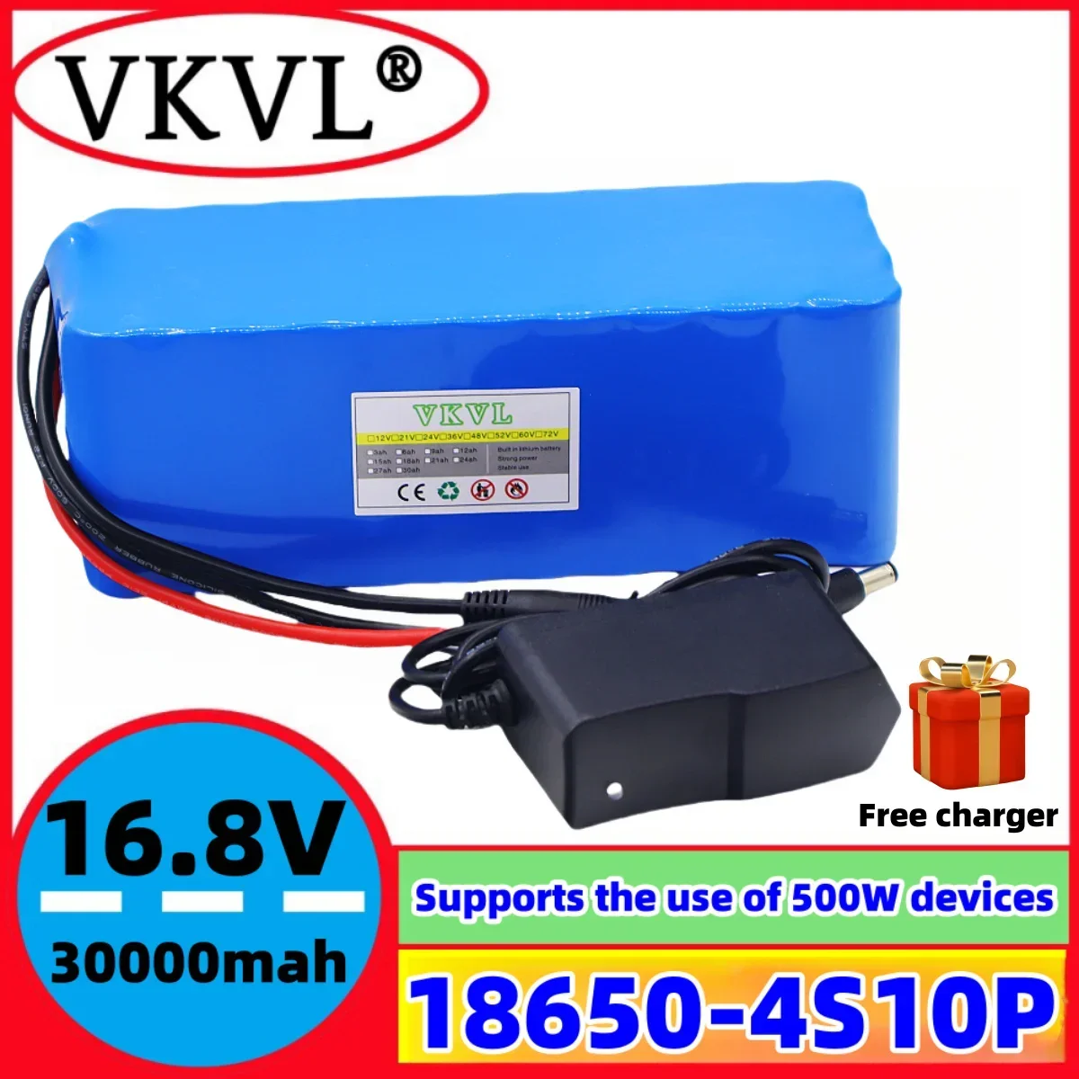 

14.8V-30000mah 4S10P built-in BMS lithium-ion battery pack suitable for high-power solar power tool batteries in 16.8V equipment