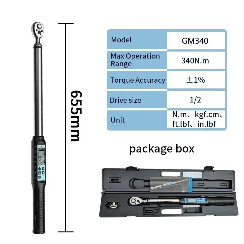 1/2 "3/8" Digitale Momentsleutel Professionele Koppel Verstelbare Moersleutel Data Besparen Fiets Auto Fiets Reparatie Koppel Tool sleutel