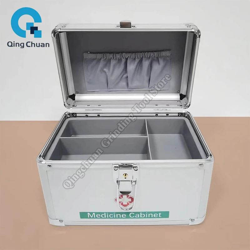 First Aid Box Large Capacity Portable Medical Bag Home Use Collision Proof Multi-layer Handheld Outpatient Medicine Box