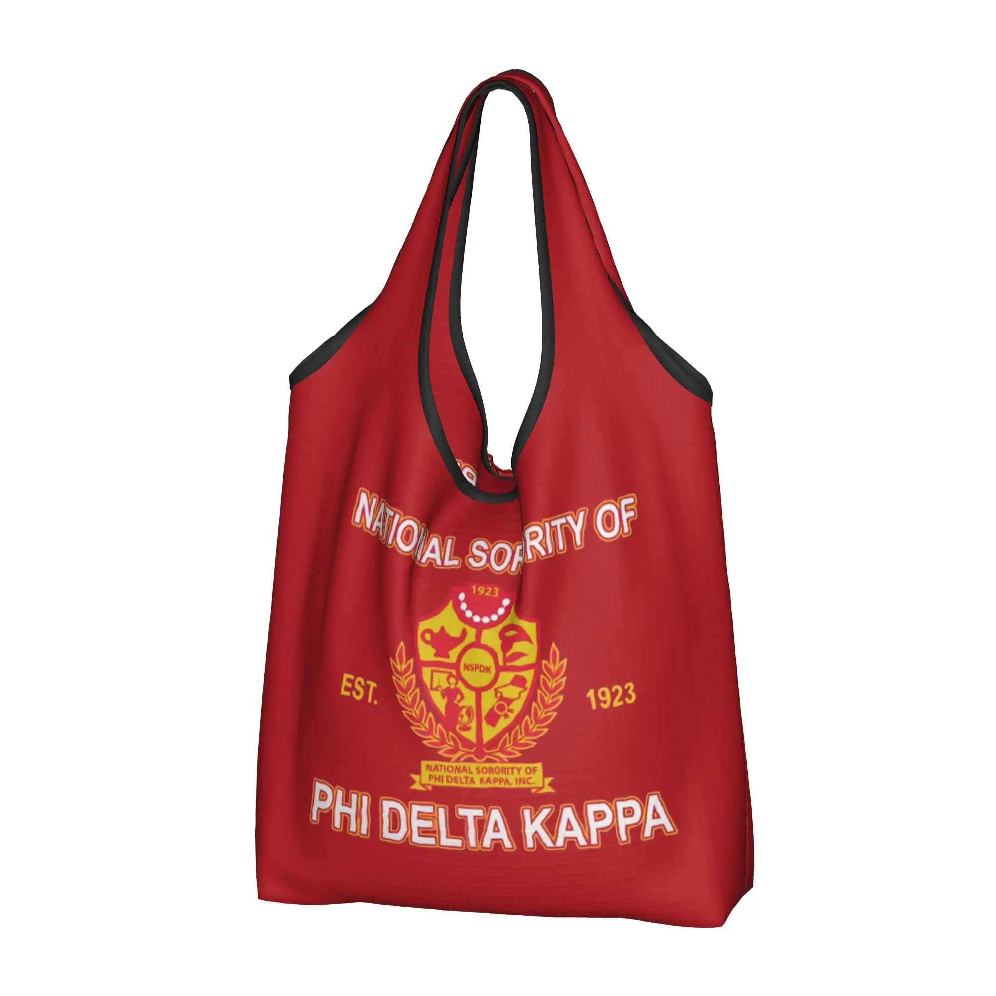 Recycling Phi Delta Kappa Sorority ΦΔΚ  Shopping Bag Women Tote Bag Portable African American Women  Groceries Shopper Bags