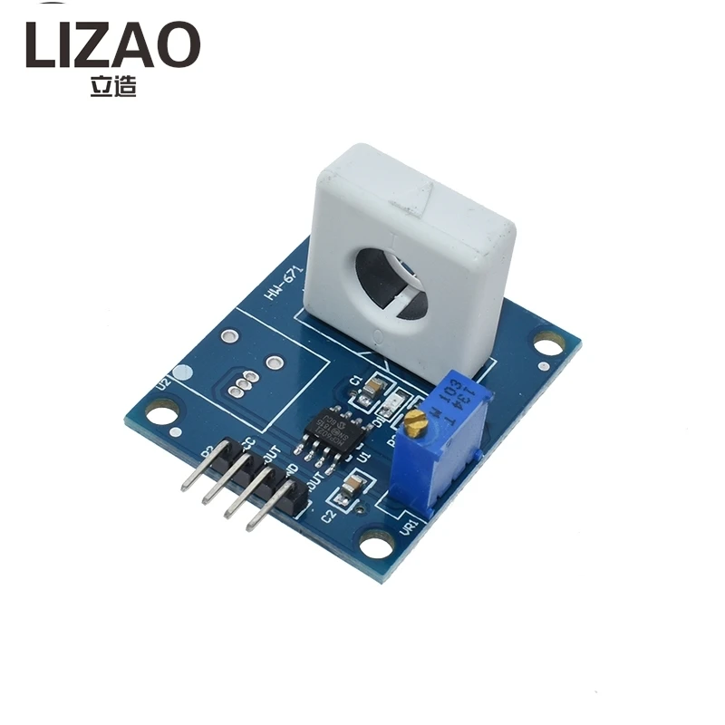 WCS1800 Hall Current Sensor Module, 35A Overcurrent Protection with LED Indicator, DC 5V for Industrial & DIY Projects