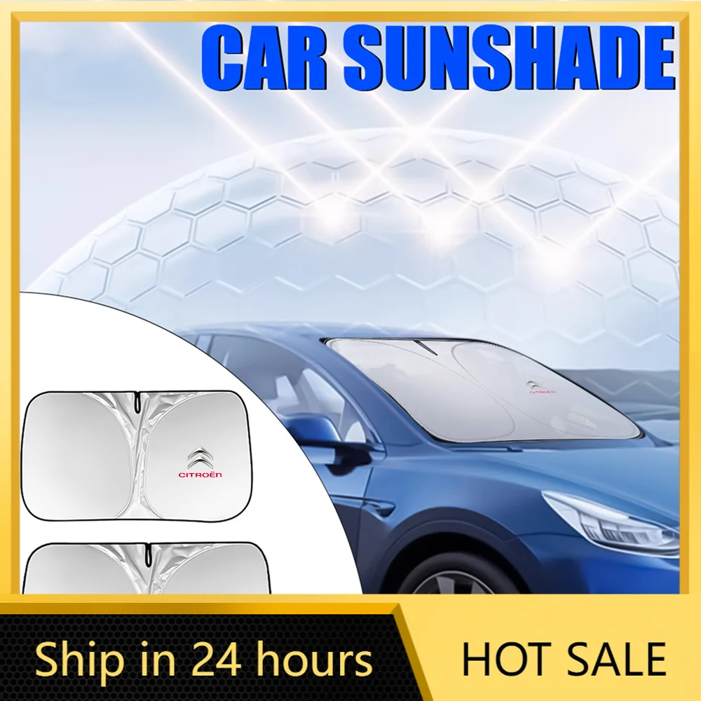 Car Sticker 1pcs Car Windshield Sunshades Sun Shade Covers Accessories For Citroen C1 C2 Grand C4 Picasso C4L VTS C-ELYSEE DS Au