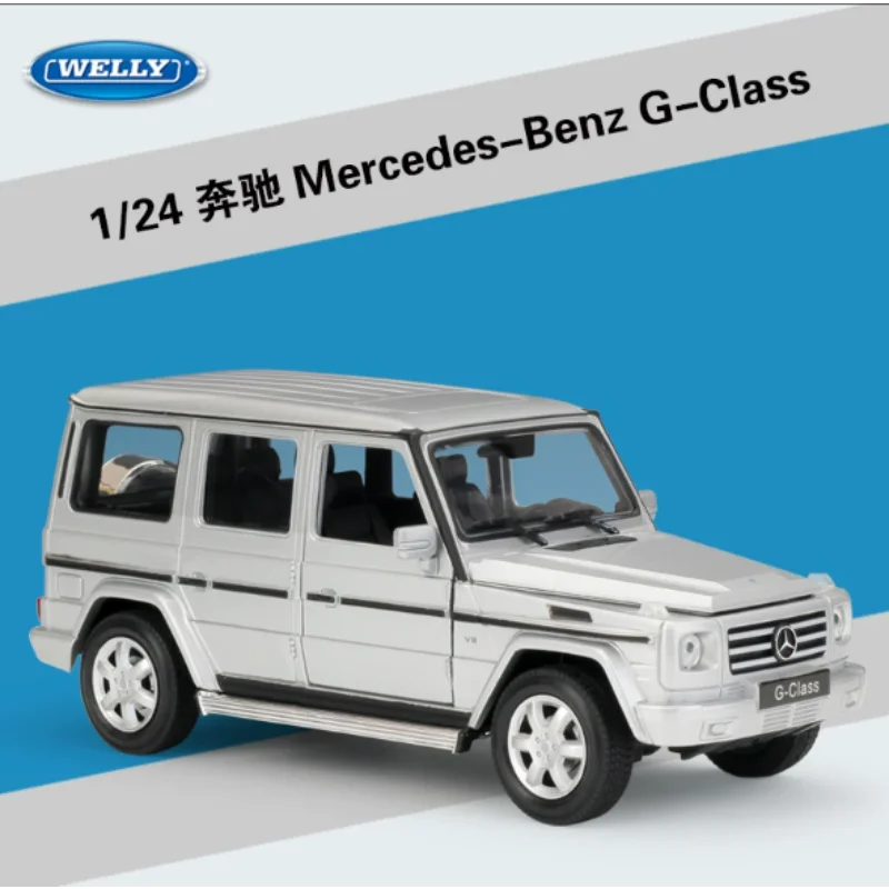 Modèle de voiture en alliage moulé sous pression, WELLY, échelle 1:24, Benz classe G SUV, jouet de collection, cadeau, affichage Souvenir, ornement