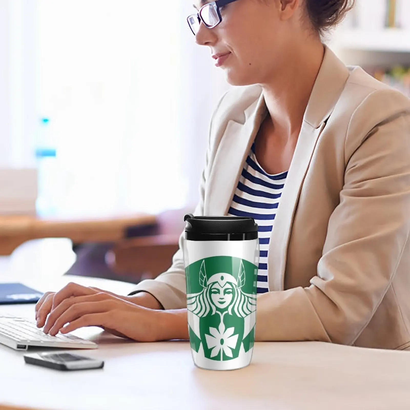 New SheBucks Travel Coffee Mug Coffee Cup Heat Preservation Cups Of Coffee Butterfly Cup Cup Coffe