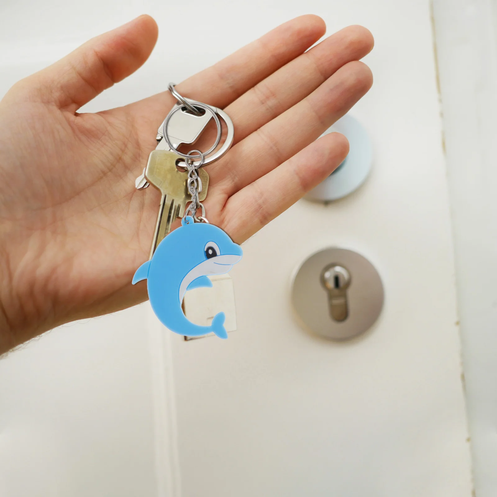 Beach Jewelry Dolphin Pendant Hanging Keychain Cartoon Sea Animal Keyring Alloy