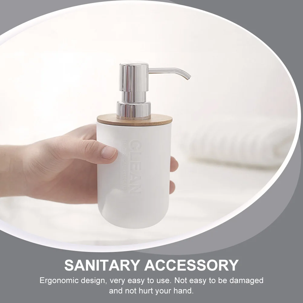 

1 комплект, 1 комплект аксессуаров для ванной комнаты, белый пластик, бамбук, гладкий, легко чистится, эргономичный дизайн, современные принадлежности для ванной комнаты